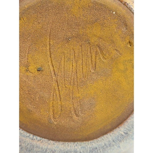Signed Art Pottery Blue & Brown glaze - Picture 5 of 11